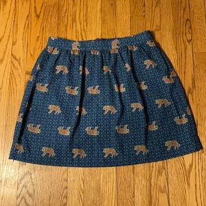 J.Crew Factory Tiger Mini Skirt SIZE 8
